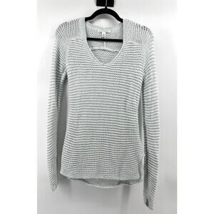 Banana Republic Open Knit Sweater Women's Size S Blue Cotton Beachy Boho